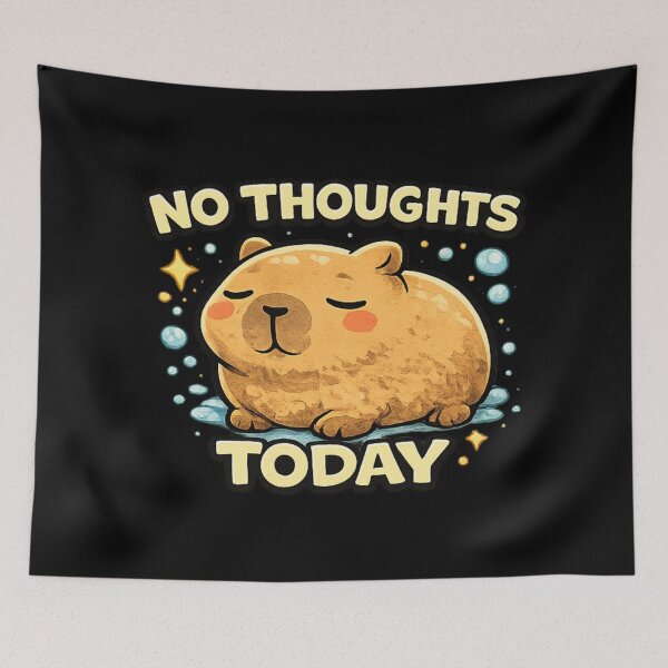 Item preview, No Thoughts Today Sleepy Capybara designed and sold by Hobby-up.