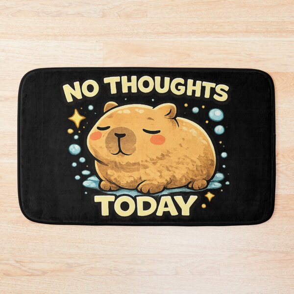 Item preview, No Thoughts Today Sleepy Capybara designed and sold by Hobby-up.