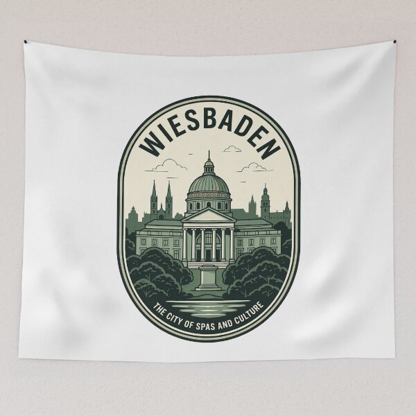 Item preview, Wiesbaden Germany City of Spas Travel Badge designed and sold by k3rstman1.