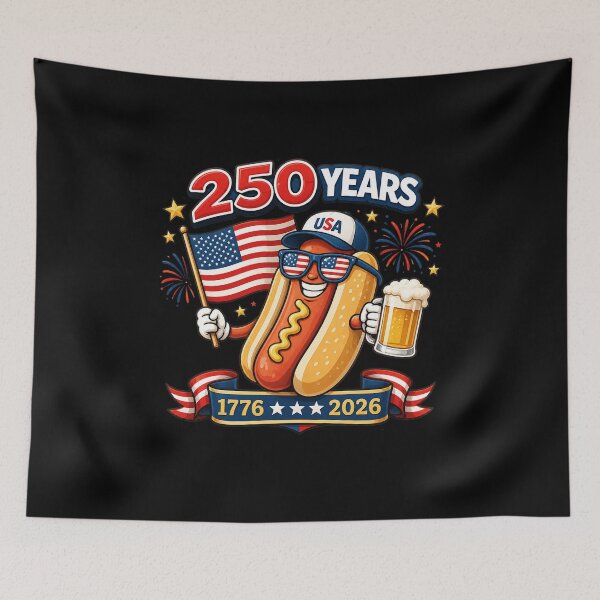Item preview, 4th of July Hotdog Funny Fourth of July Patriotic USA Flag designed and sold by cass-vale-lab.