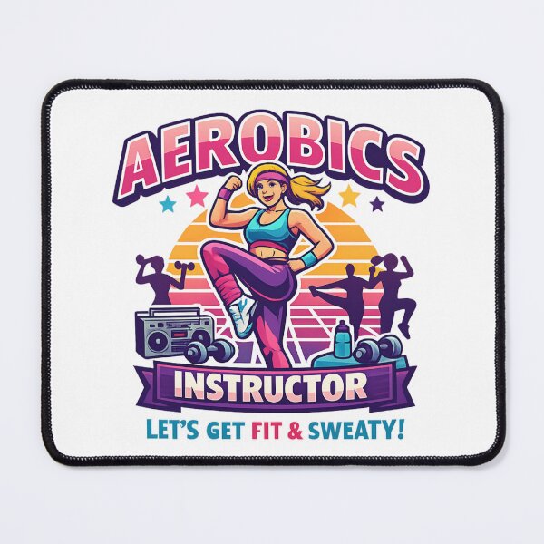 Item preview, Retro Aerobics Instructor - Let’s Get Fit & Sweat designed and sold by SidTastic .