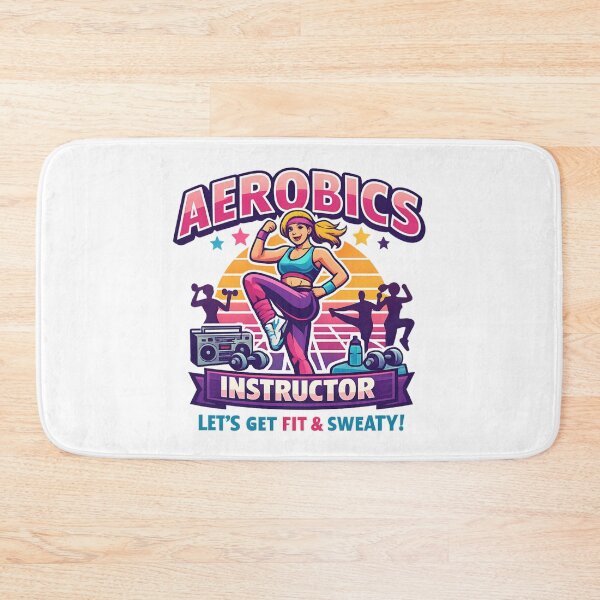 Item preview, Retro Aerobics Instructor - Let’s Get Fit & Sweat designed and sold by SidTastic .