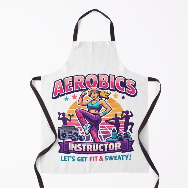 Item preview, Retro Aerobics Instructor - Let’s Get Fit & Sweat designed and sold by SidTastic .