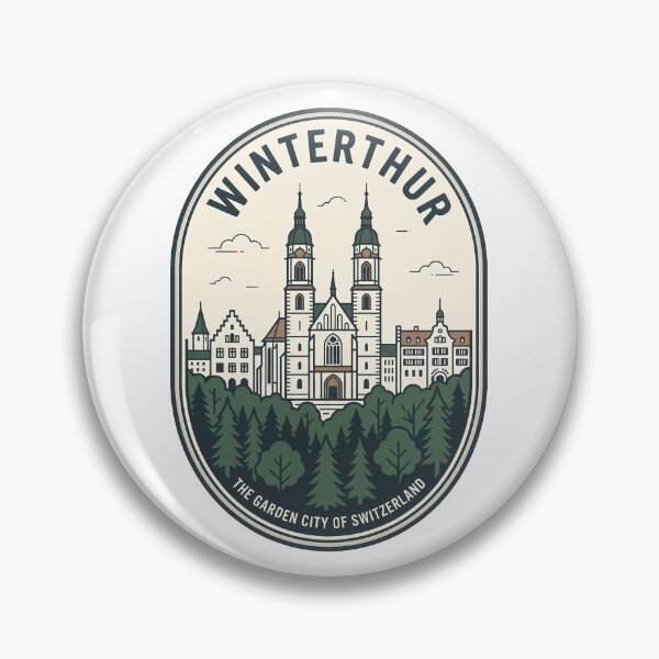 Item preview, Winterthur Switzerland Garden City Vintage Travel Badge designed and sold by k3rstman1.