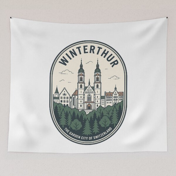 Item preview, Winterthur Switzerland Garden City Vintage Travel Badge designed and sold by k3rstman1.