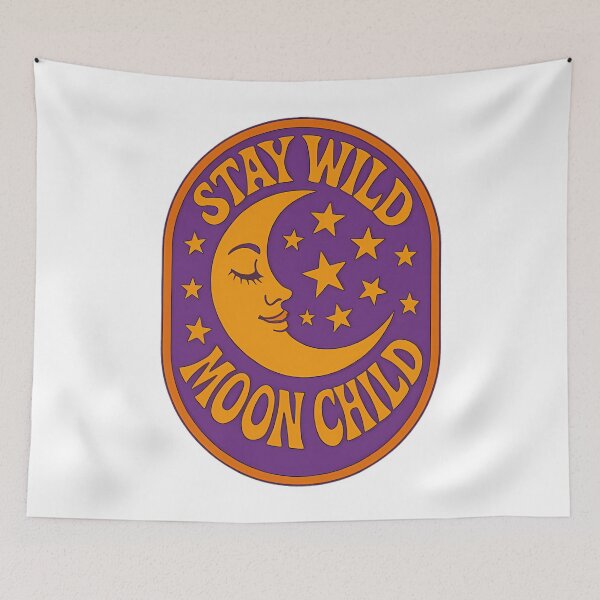 Item preview, Stay Wild Moon Child Retro Celestial designed and sold by CCChillingfrog.