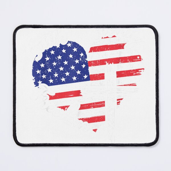 Item preview, Faith Family Freedom Heart Christian American 4th of July T-Shirt designed and sold by RKdrawings.