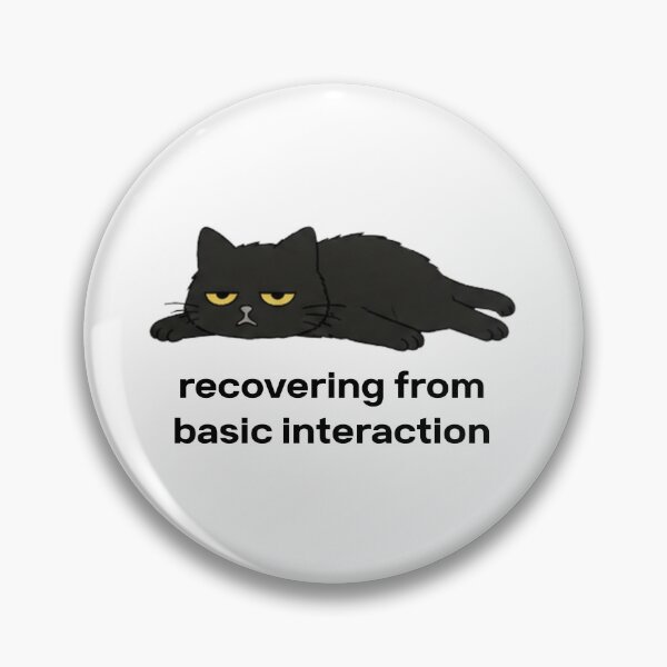 Item preview, Recovering From Basic Interaction | Tired Black Cat Humor designed and sold by StaticHabit.