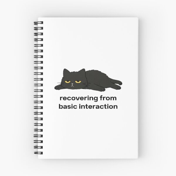 Item preview, Recovering From Basic Interaction | Tired Black Cat Humor designed and sold by StaticHabit.