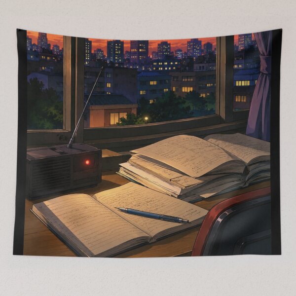 Item preview, City Light Nook - Japanese Lofi Aesthetic Art designed and sold by bapupa.
