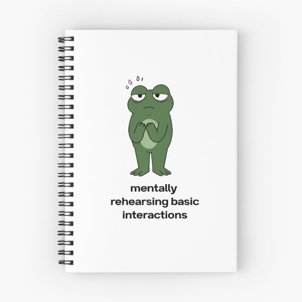 Item preview, Mentally Rehearsing Basic Interactions | Anxious Frog Humor designed and sold by StaticHabit.