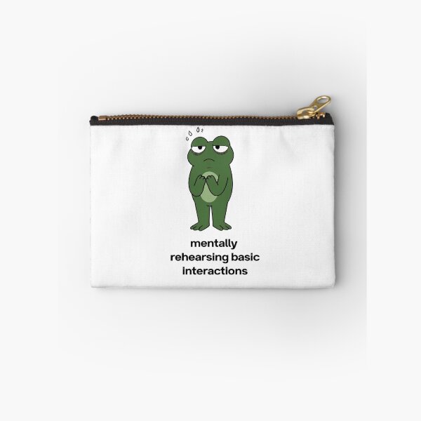 Item preview, Mentally Rehearsing Basic Interactions | Anxious Frog Humor designed and sold by StaticHabit.
