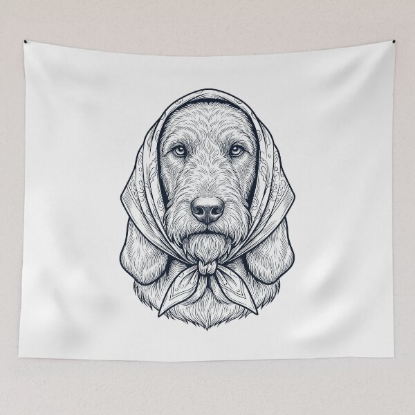 Item preview, Funny Airedale Terrier Babushka Dog Mom designed and sold by DoodleTortle.