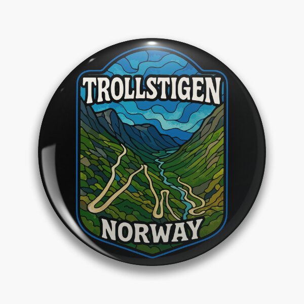 Item preview, Trollstigen Norway Stained Glass Travel designed and sold by TomFrontierArt.