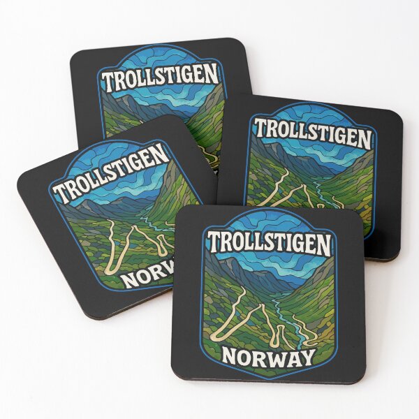 Item preview, Trollstigen Norway Stained Glass Travel designed and sold by TomFrontierArt.