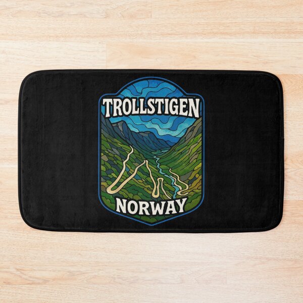 Item preview, Trollstigen Norway Stained Glass Travel designed and sold by TomFrontierArt.