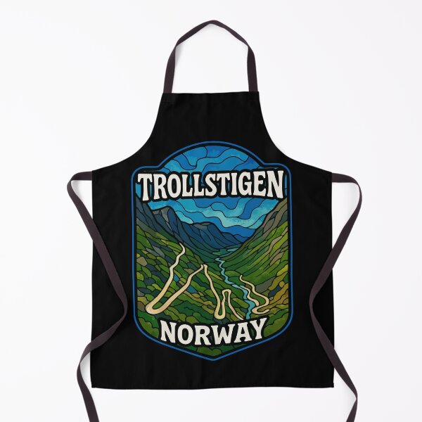 Item preview, Trollstigen Norway Stained Glass Travel designed and sold by TomFrontierArt.