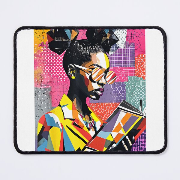 Item preview, Geometric Black History Educated Women Reading Book Melanin T-Shirt designed and sold by RKdrawings.