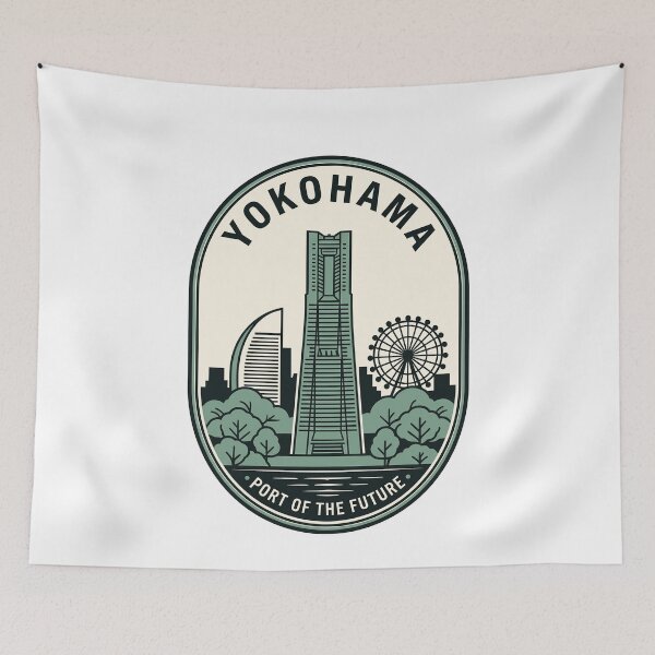 Item preview, Yokohama Port of the Future Retro Skyline designed and sold by k3rstman1.
