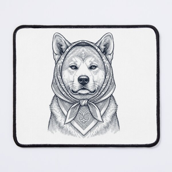 Item preview, Funny Akita Babushka Dog Mom designed and sold by DoodleTortle.