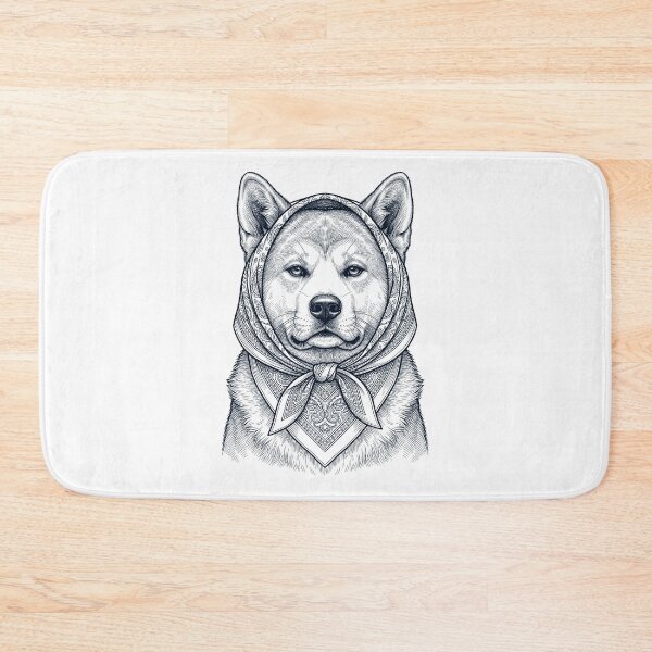 Artikelvorschau, Lustige Akita Babushka Hundemama entworfen und verkauft von DoodleTortle.