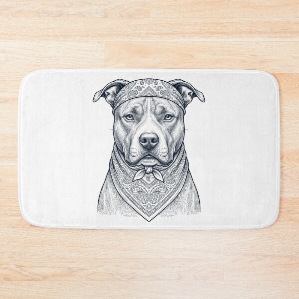Aperçu de l'œuvre Maman chien Babushka American Staffordshire Terrier drôle créée et vendue par DoodleTortle.