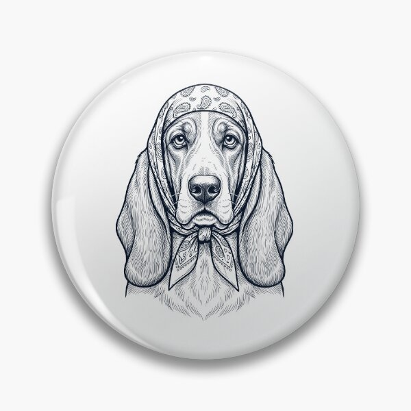 Artikelvorschau, Lustige Basset Hound Babushka Hundemama entworfen und verkauft von DoodleTortle.