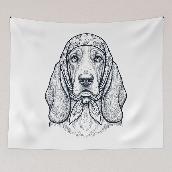 Item preview, Funny Basset Hound Babushka Dog Mom designed and sold by DoodleTortle.