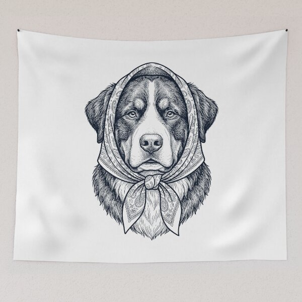Item preview, Funny Bernese Mountain Dog Babushka Dog Mom designed and sold by DoodleTortle.