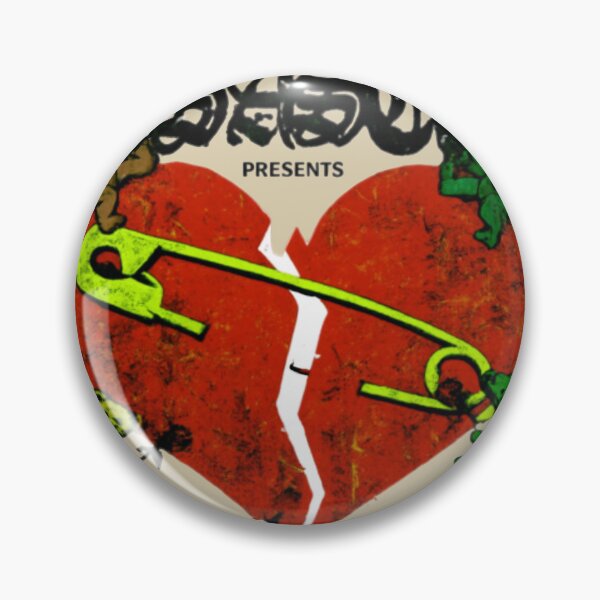 Item preview, Gritty Broken Heart Safety Pin designed and sold by Crookedorbit.