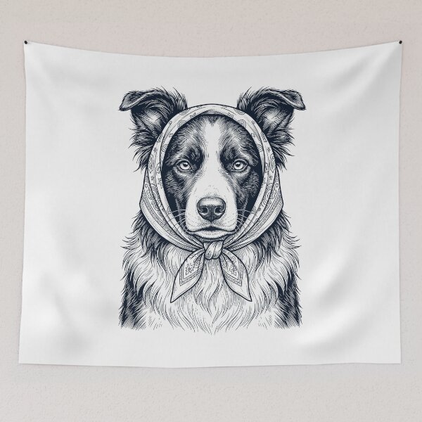 Item preview, Funny Border Collie Babushka Dog Mom designed and sold by DoodleTortle.
