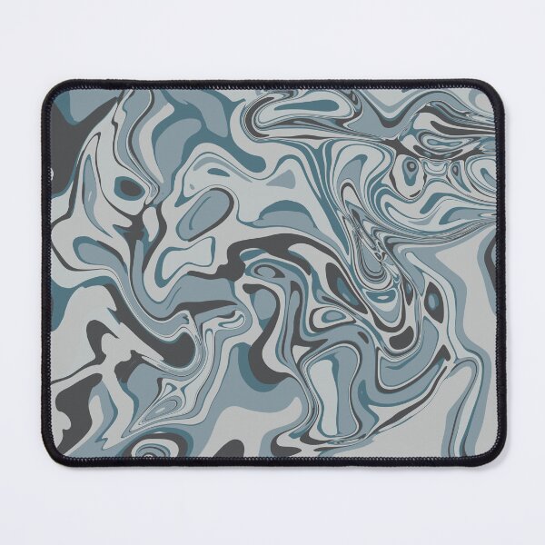 Item preview, Silver Blue Marble Abstract Art | Moody Fluid Swirl Design | Modern Neutral Aesthetic designed and sold by Zeddessay.