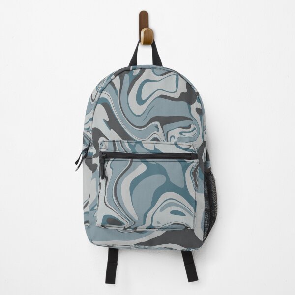 Item preview, Silver Blue Marble Abstract Art | Moody Fluid Swirl Design | Modern Neutral Aesthetic designed and sold by Zeddessay.
