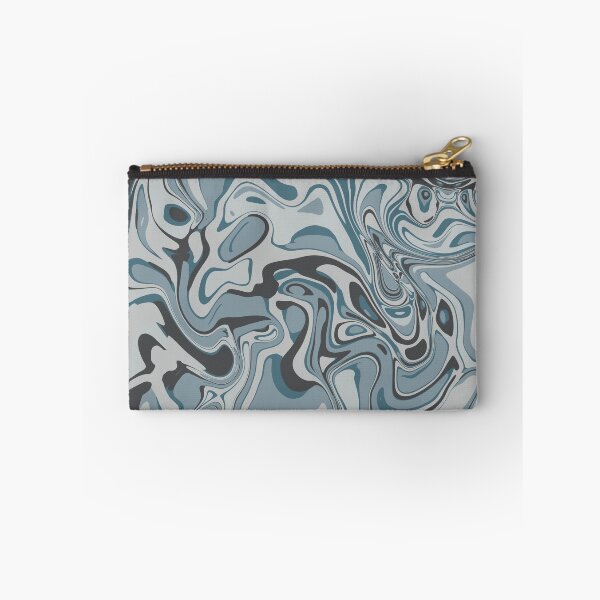 Item preview, Silver Blue Marble Abstract Art | Moody Fluid Swirl Design | Modern Neutral Aesthetic designed and sold by Zeddessay.