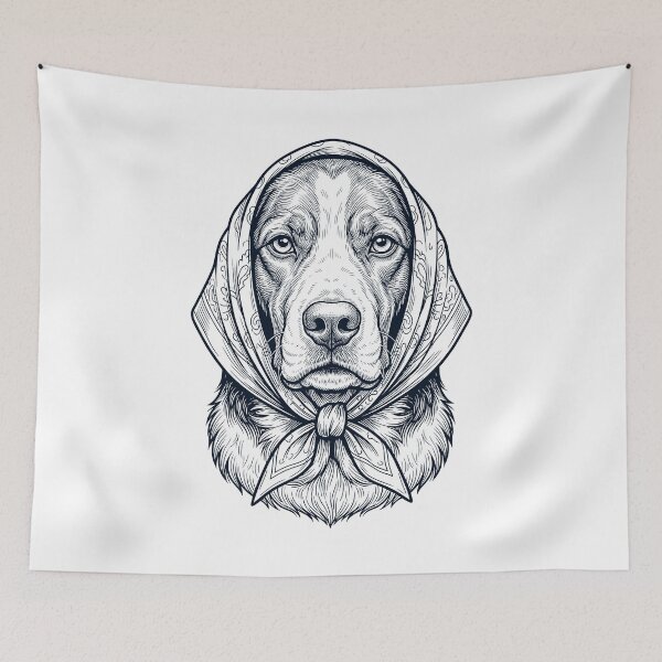 Item preview, Funny Brittany Babushka Dog Mom designed and sold by DoodleTortle.