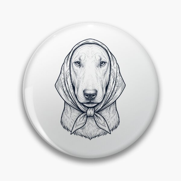 Item preview, Funny Bull Terrier Babushka Dog Mom designed and sold by DoodleTortle.