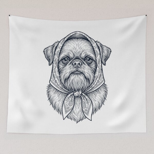 Item preview, Funny Brussels Griffon Babushka Dog Mom designed and sold by DoodleTortle.