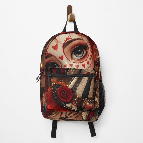 Item preview, Red Bohemian Circus Clown Girl designed and sold by sigmaartstudio.