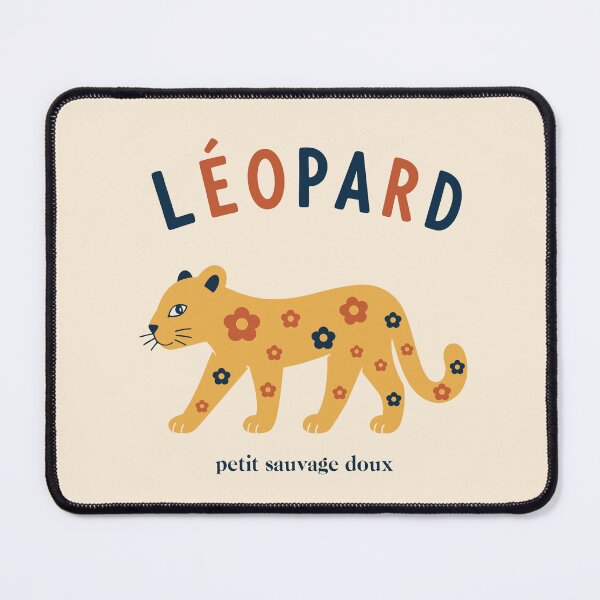Item preview, Cute Floral Leopard Illustration | Kawaii Safari Animal Art designed and sold by AbsoluteMotif.