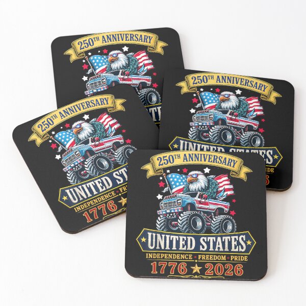 Item preview, 4th of July Patriotic American Flag Eagle Riding Truck USA Funny 250th anniversary designed and sold by cass-vale-lab.