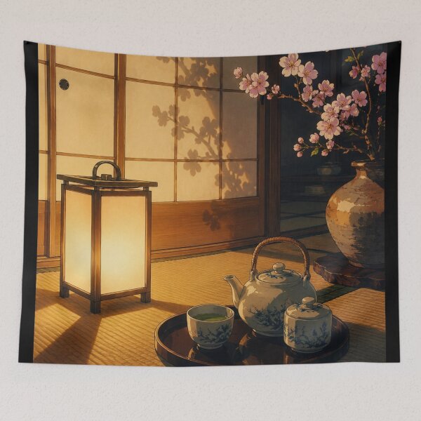 Item preview, The Shoji Glow - Japanese Lofi Aesthetic Art designed and sold by bapupa.