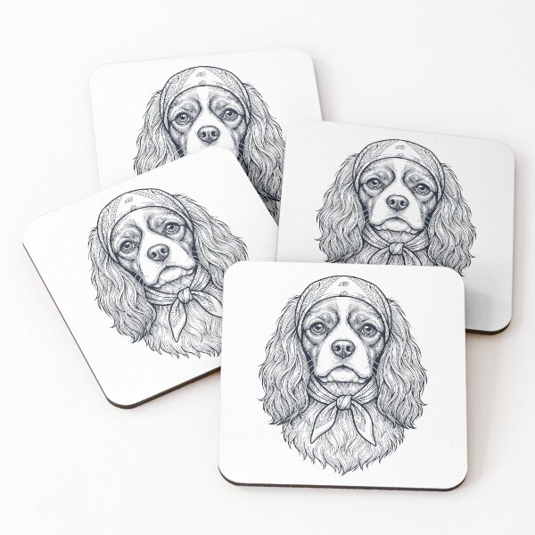 Artikelvorschau, Lustige Cavalier King Charles Spaniel Babushka Hundemama entworfen und verkauft von DoodleTortle.