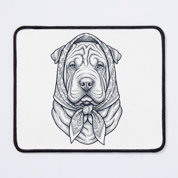 Item preview, Funny Chinese Shar Pei Babushka Dog Mom designed and sold by DoodleTortle.
