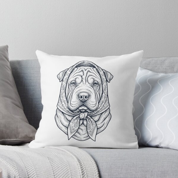Item preview, Mamá perro chino Shar Pei Babushka divertido designed and sold by DoodleTortle.