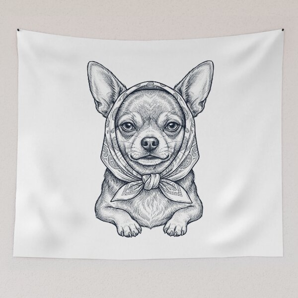 Item preview, Funny Chihuahua Babushka Dog Mom designed and sold by DoodleTortle.