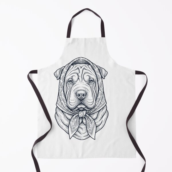Item preview, Mamá perro chino Shar Pei Babushka divertido designed and sold by DoodleTortle.