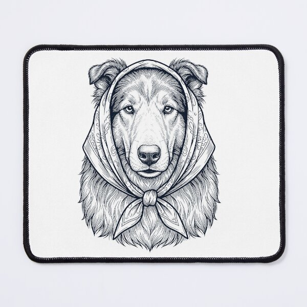 Item preview, Funny Collie Babushka Dog Mom designed and sold by DoodleTortle.