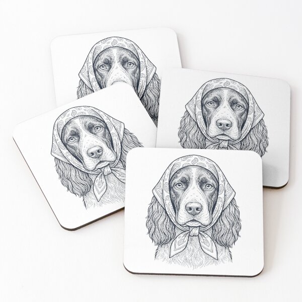 Artikelvorschau, Lustige englische Springer Spaniel-Hundemama Babushka entworfen und verkauft von DoodleTortle.