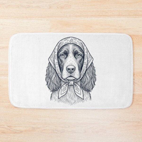 Item preview, Funny English Springer Spaniel Babushka Dog Mom designed and sold by DoodleTortle.
