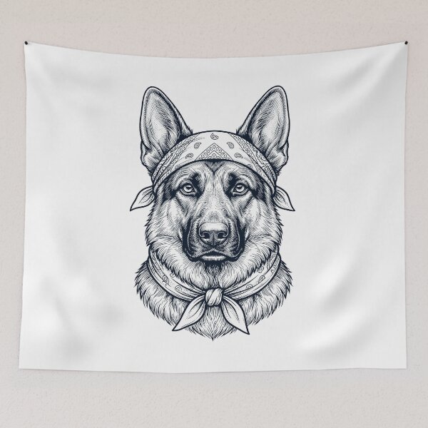 Item preview, Funny German Shepherd Babushka Dog Mom designed and sold by DoodleTortle.